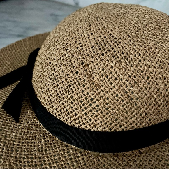 Vintage Woven Straw Tilt Pincushion Bergère Boater Hat main image 10